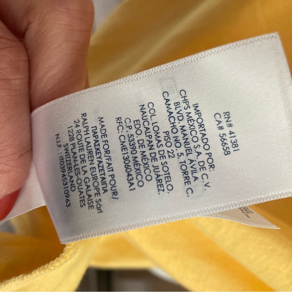 Women’s Chaps Yellow Ruffle Sleeve Tank - Picture 8 of 10